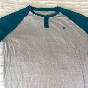 Hurley Turquoise/Grey Raglan Tee